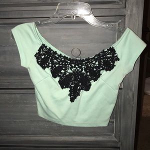 Mint Crop Top